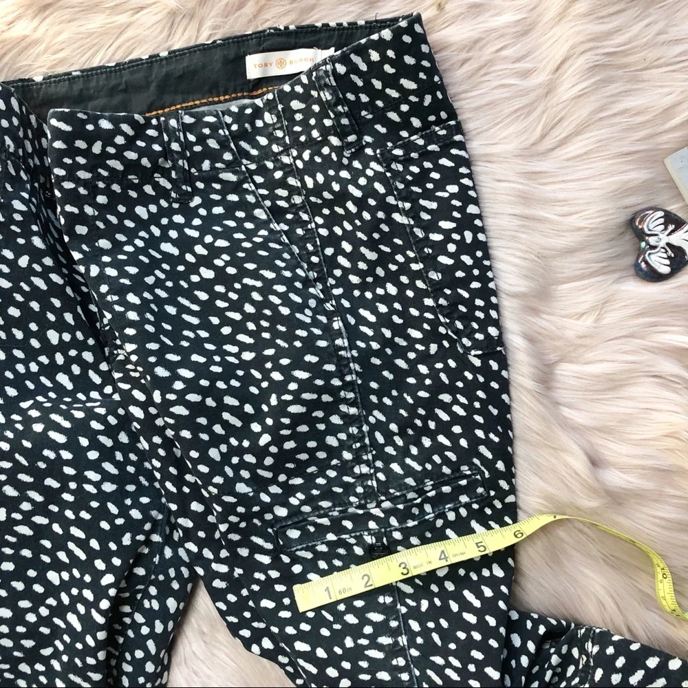 Tory Burch Walker Cargo Dotted Pony Print Jean Size 31